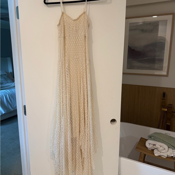 Free People Flowy Cream Dress - Picture 1 of 4